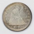1876-CC Liberty Seated Quarter Carson City Mint Silver 25c