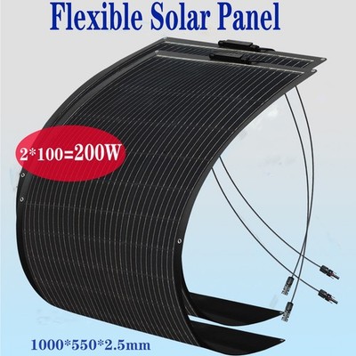 200W 12V flexibel Solarmodul Solarpanel 200Watt RV Boat Camping Power Generation