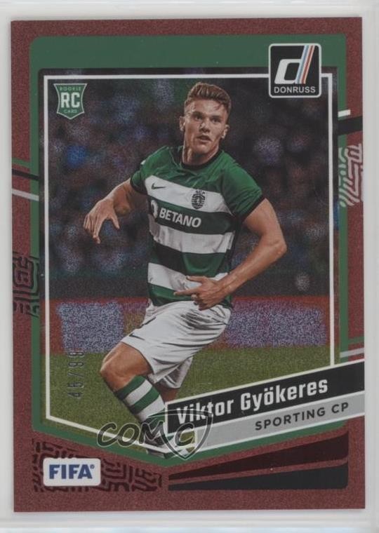 2023-24 Panini Donruss FIFA Red 45/99 Viktor Gyokeres #159 Rookie RC 10yl