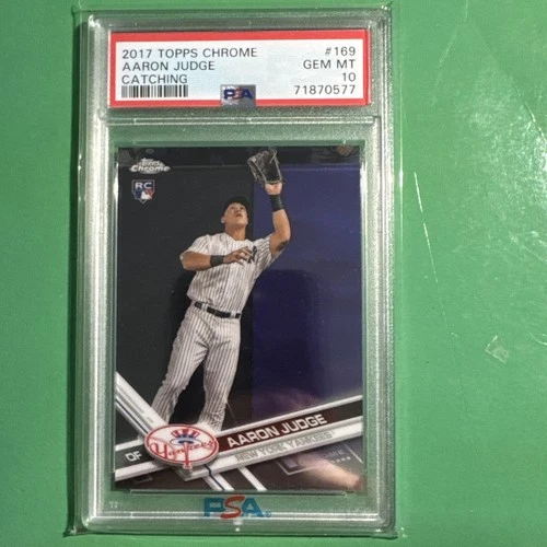 2017 TOPPS CHROME #169 AARON JUDGE PSA 10