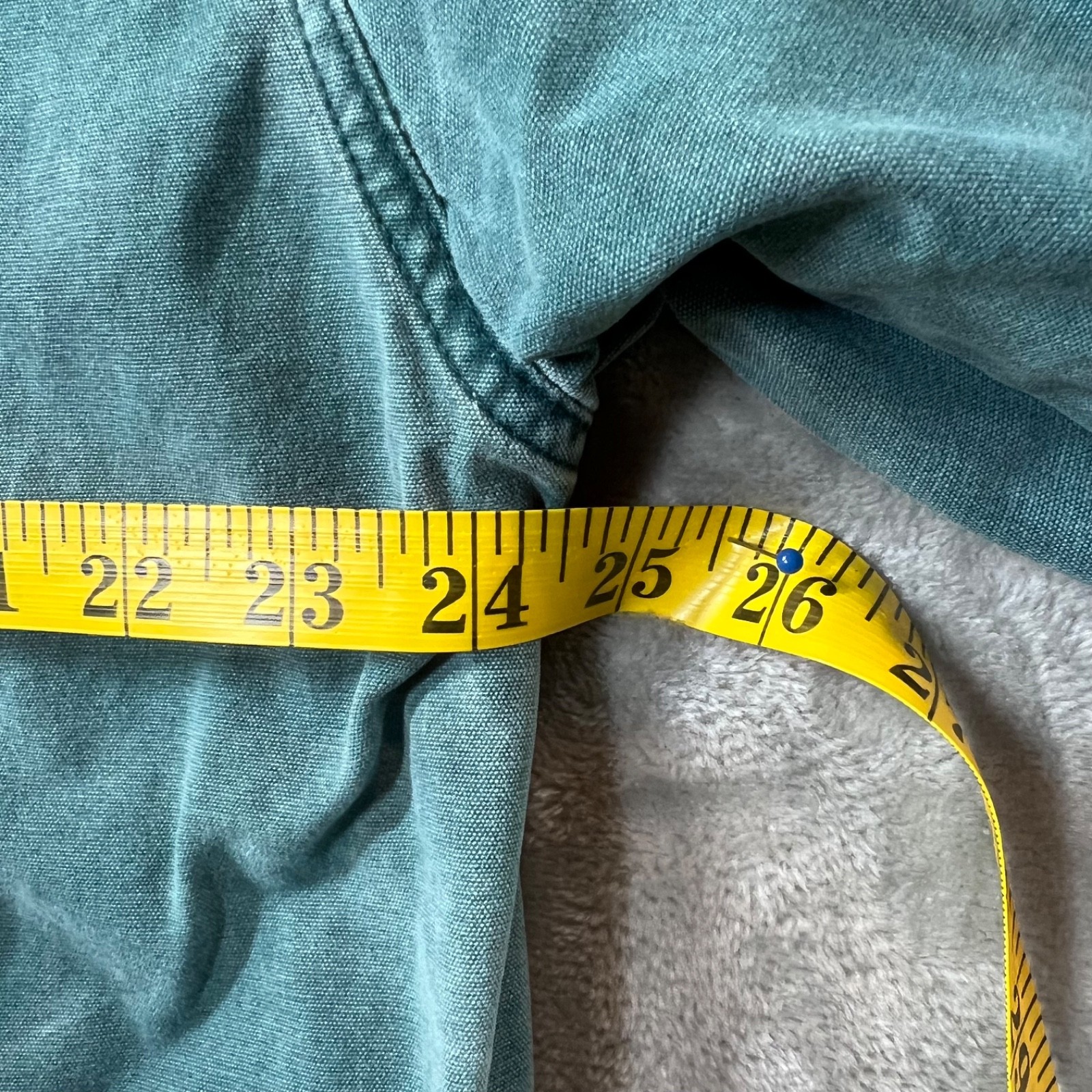 Vintage 90's Eddie Bauer Chore Barn Jacket Faded Green/Blue Men’s L Tall thumbnail 12