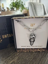 Bomb Party Untamed Necklace NK72951 Silent Roar - Rhodium and Hematite Plating