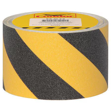 Condor Gran15293 Anti-Slip Tape 46 Grit Size, 4 In W X 60 Ft L, 0.03 In Thick