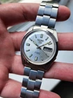 Vintage 1991, SILVER, SEIKO 5 Men's Automatic, Day/Date Watch, 7009-821J
