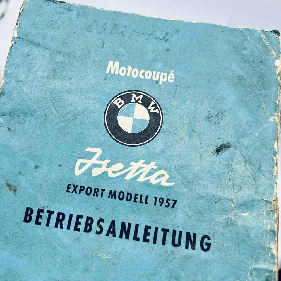 Manual de instrucciones BMW Isetta Export modelo 1957 coche antiguo culto clásico scooter Foto 2 de 4