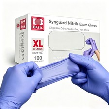 Disposable Nitrile Gloves Powder-Free Latex-Free Food Safe 100pcs