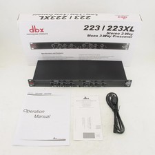 Black DBX 223XL Stereo 2-Way/Mono 3-Way Crossover Rack Mountable US NEW
