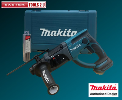 Makita DHR202ZKX6 18 V Bediengerät Akku SDS+ Bohrhammer mit Koffer & 10-teiliges Bit-Set