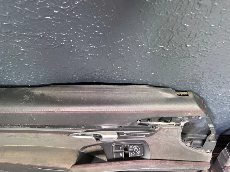 Porsche 991 911 GTS Front Alcantara Leather Door Panel Set 2016 OEM - Image 4 of 4