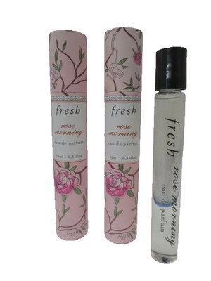 FRESH ROSE MORNING EAU DE PARFUM ROLLERBALL 0.33 OZ BOXED LOT OF 2 PIECES