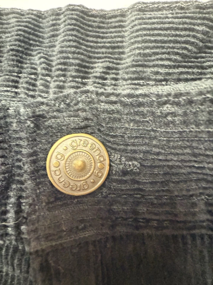 Pantalones cargo vintage GREENDOG niñas 18 XXL pana negra 100 % algodón Y2K años 90 Foto 3 de 4