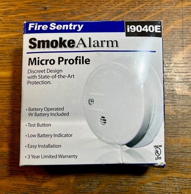 Kidde Fire Sentry Smoke Alarm Micro Profile i9040E Battery operated