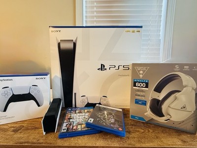 SONY  825GB PS5 Console (OPENBOX) w/2 Controller W/ 2 Game +dual Charger+stand