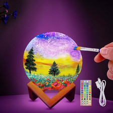 DIY Paint Your Own Moon Lamp Kit USB Rechargeable for Kids Teens Ages 6-16