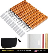 20-Piece Wood Carving Knife Set - Carbon Steel Hand Carving Tools
