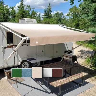 RV Awning Fabric Replacement Standard Grade Premium Vinyl (17'(Fabric 16'2''),...
