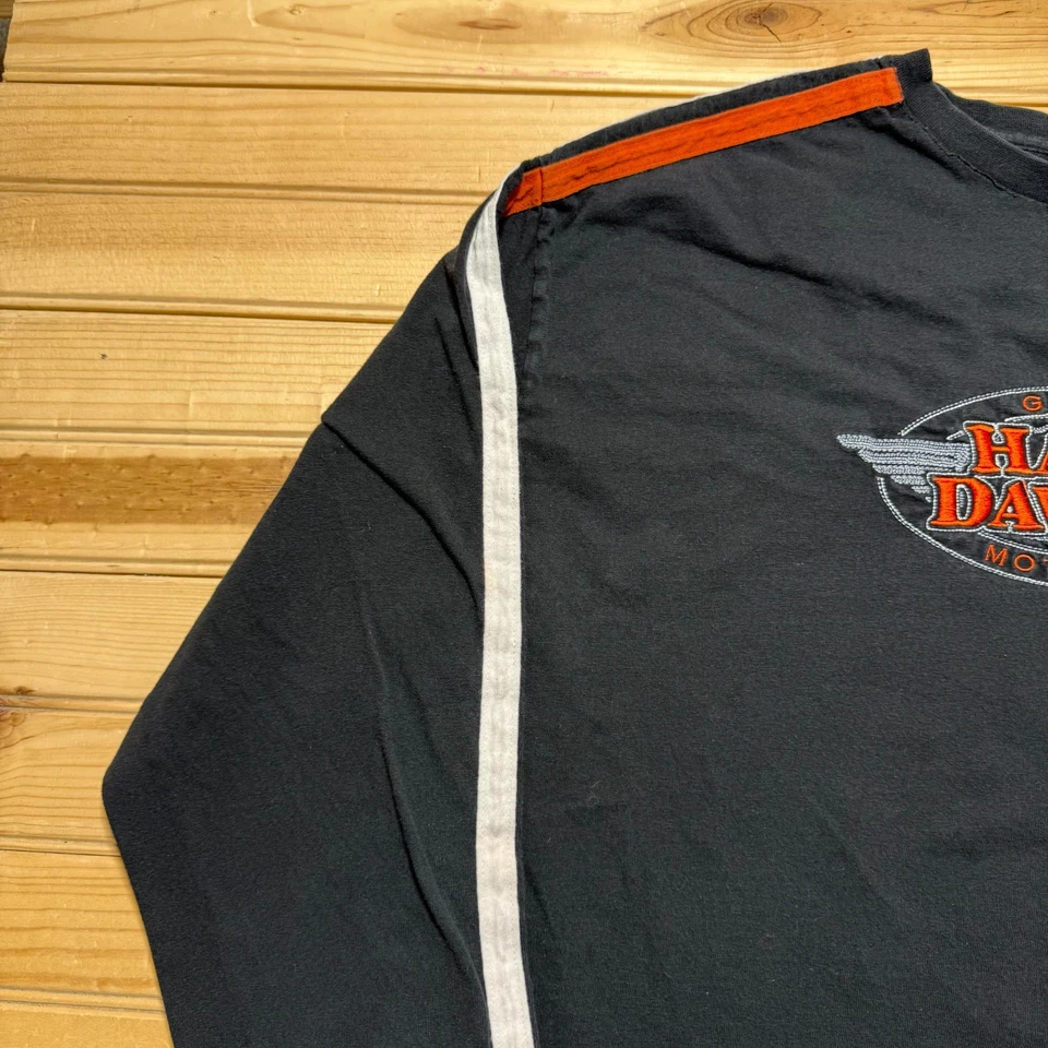 Camisa de motociclista vintage Y2K Harley-Davidson bordada Nebraska manga larga - 3XL Foto 3 de 4