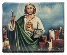 New Bullz Exotic Jesus Print Bifold Mens Wallet Credit Card Holder