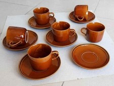 SET 6 TAZZE CON PIATTINI IN CERAMICA VINTAGE PER TE LATTE THE TE' CAFFE'