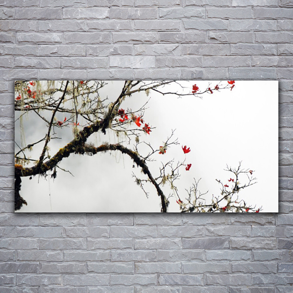 Impression 120x60 sur toile de lin tableau nature branche finition premium