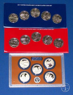 2017 P D and S BU and Proof Quarter Set Set- PD from Mint Set-IN STOCK
