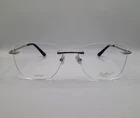 Zellini Lunettes ZL622 C2 23KGP White Gold Plated Rimless Eyeglasses 57-18-145