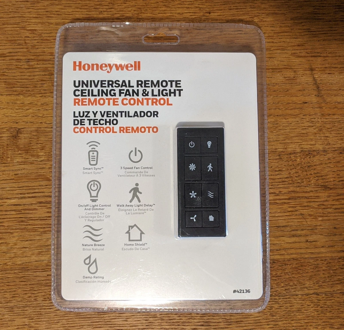Honeywell Ceiling Fan And Light Remote Control Shelly Lighting