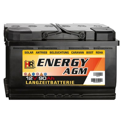 HR-ENERGY 90Ah AGM Batterie 12V (USt-befreit nach §12 Abs.3 Nr. 1 S.1 UStG)