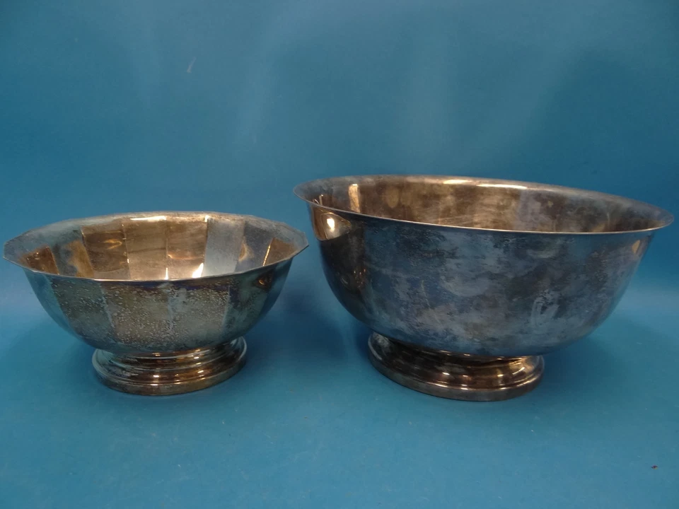 Vintage Gorham E.P. YC784 YH1 Silver Bowls Serving Display Used Old Kitchen - Image 2 of 4