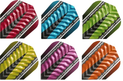 1 Satz, 3st.Harrows Supergrip2 Flights Standard,Farbe wählbar 100 Mikron