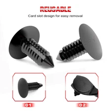 Bumper Clips 7mm Retainer 100 Pcs Car Plastic Rivets Fastener Fender for Honda