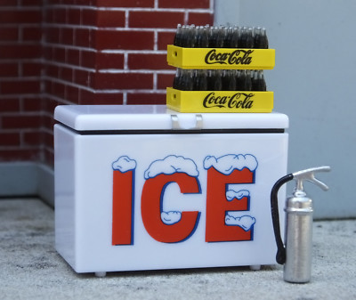 Premium 4 Pc Ice Chest Miniature Set 1/24 Scale G Scale Diorama Accessory Items
