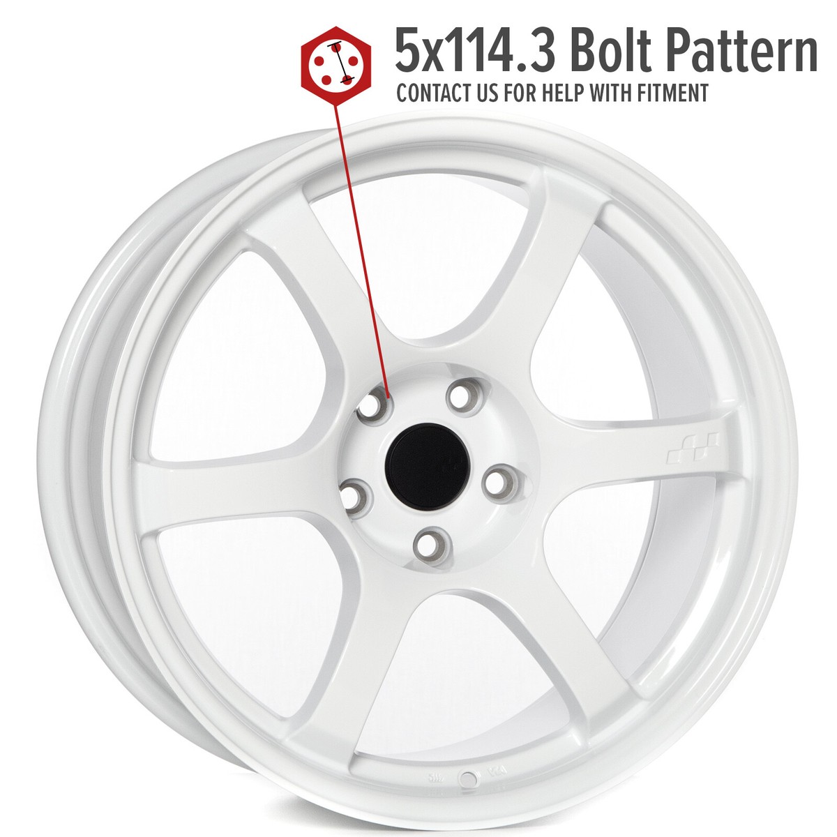 4 CIRCUIT CSF1 18X9.5 5X114.3 +25 WHITE WHEELS FITS 350Z