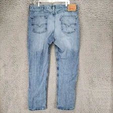 Levis Jeans Mens 38x30 514 Medium Wash Cotton High Rise Regular Fit Straight Leg