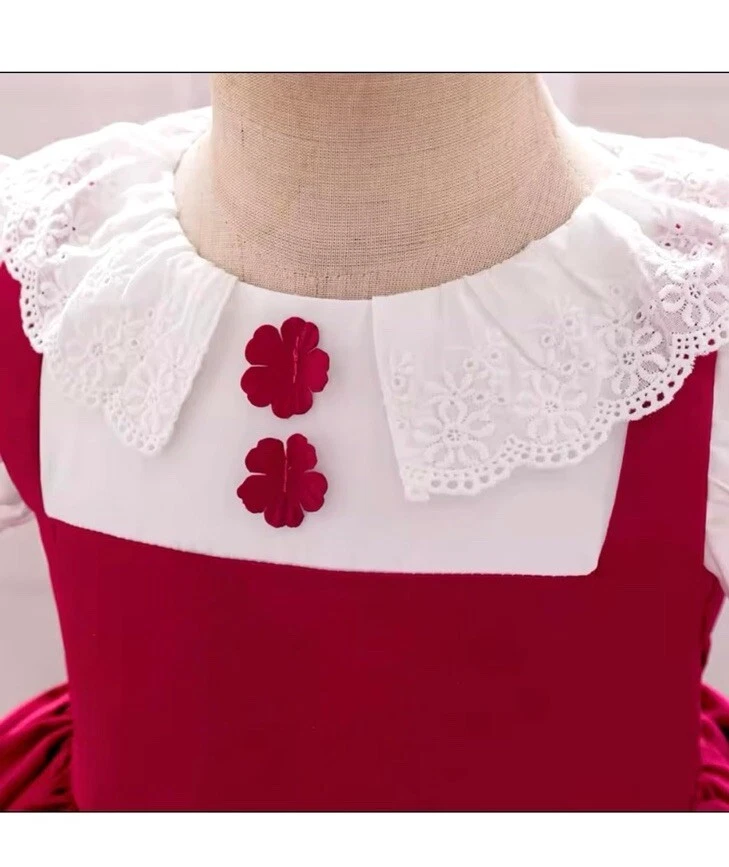 Vestido Disfraz Masha Niñas con Pañuelo Rosa Personaje Inspirado (Masha y Oso)  Foto 3 de 4