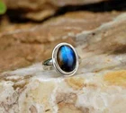 Dazzling Labradorite Gemstone 925 Sterling Silver Handmade Ring All Size
