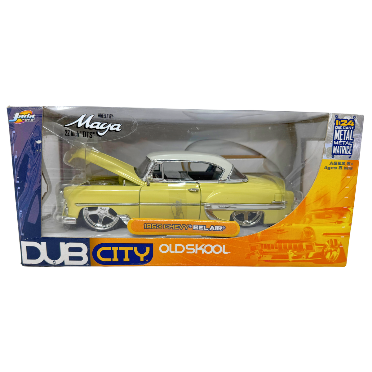 Jada Toys DUB CITY OLDSKOOL 1/24 車 ミニカー Jada Dub City Oldskool 1953 Chevy Bel Air 1:24 Diecast Maya Wheels