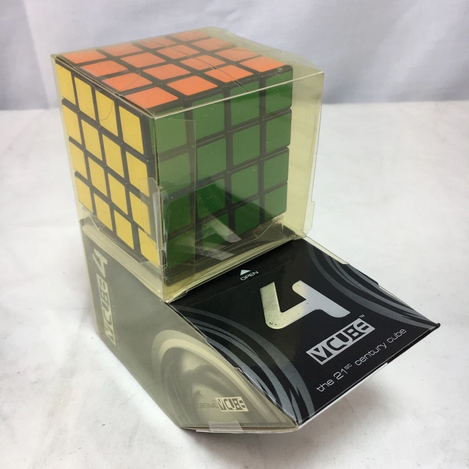 V-CUBE 4 Cube Multicolor Flat Puzzle Black Plastic 4x4x4 - Image 3 of 4