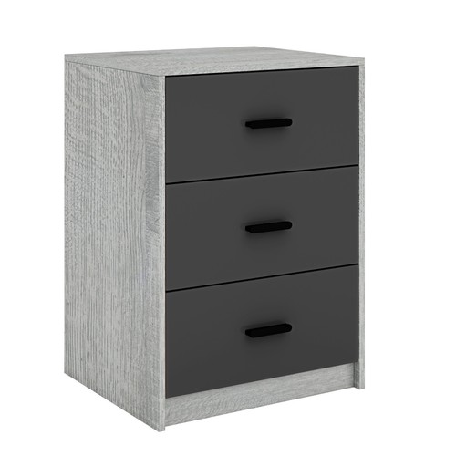 3 Drawer Wooden Bedroom Bedside Cabinet Furniture Storage Nightstand Side Table - Picture 120 of 130
