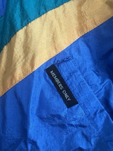 VINTAGE 80s 90s Members Only Full Zip Jacket Kids Size small 8 Windbreaker - Picture 2 of 4
