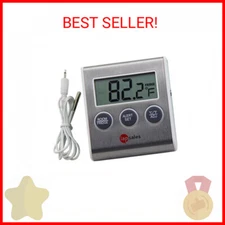 Easy to Read: Refrigerator Freezer Thermometer Alarm, High & Low Temperature Ala
