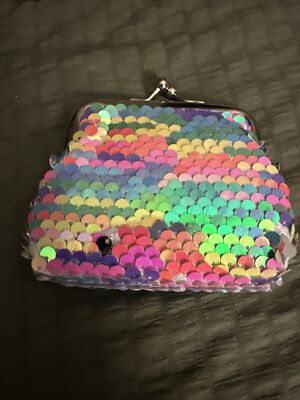 Love This Multi Colored Sequins Change Purse