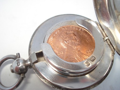Sterling Locket - Pocket Watch Form - Birmingham, England - Circa: 1903-1904 - 第 10/12 張圖片