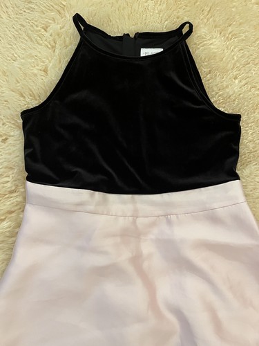The Children's Place Girl's Pink Satin Black Velvet Sleeveless Size 16 Dress - Picture 10 of 11