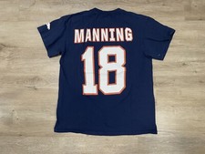 Peyton Manning 18 Shirt NFL Men Sz M Navy Blue Denver Broncos T-Shirt