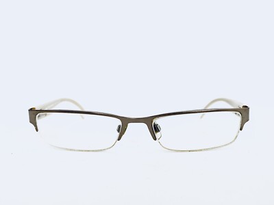 Dolce Gabbana Silver Metal Half Rim Rectangular Glasses Italy D&G