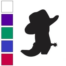 Cowboy Boot Western Hat, Vinyl Decal Sticker, Multiple Colors  Sizes 119