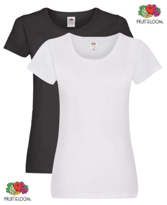 Fruit Of The Loom Lady Fit Blu - Abbigliamento T-shirt & Polo Donna 18,90