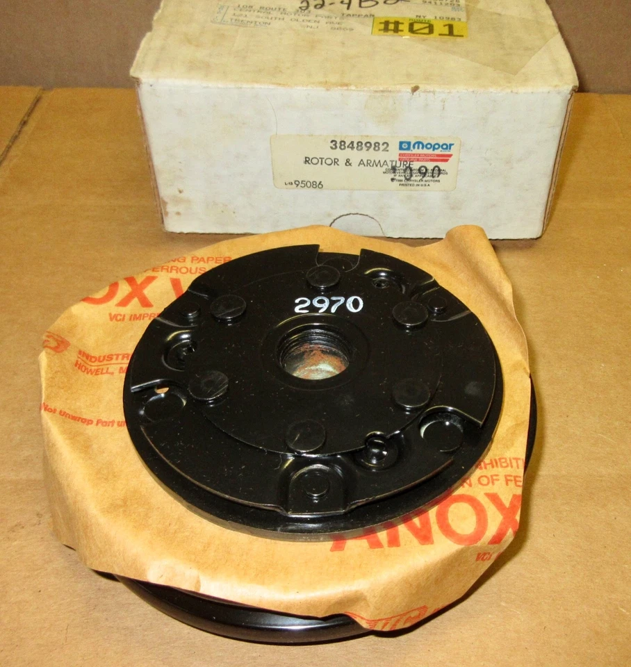 Mopar 1985-1993 Chrysler LeBaron, láser, Dodge Daytona polea de aire acondicionado 3848982 Nuevo de Lote Antiguo Foto 2 de 4