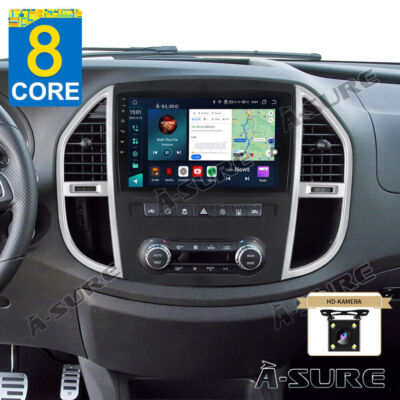 4G+64G Android 14 Autoradio Carplay Für Mercedes Benz Vito W447 2014-2023 +Kam
